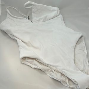 One piece white bathing suit size large